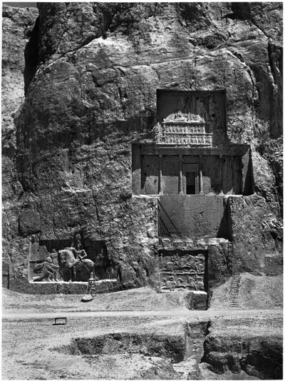 The Rock-Cut Tomb of Artaxerxes I, c.466-464 BC, with a Sasanian Relief Below Depicting Shapur I